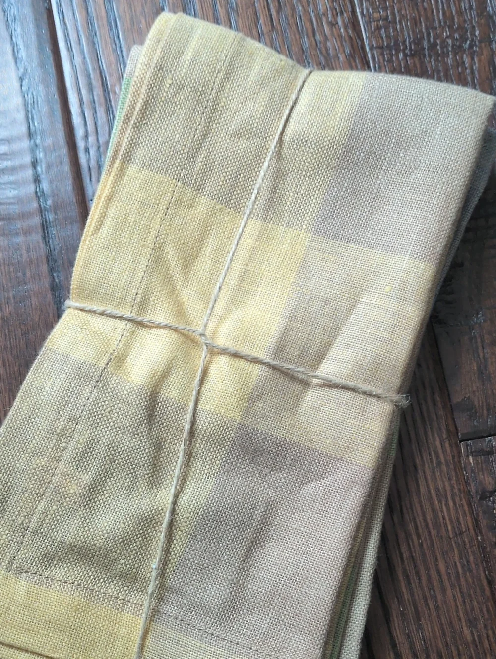 POTTERY BARN I NWT 4 Pastel Pink, Green, Yellow, & Blue Gingham Easter Napkins